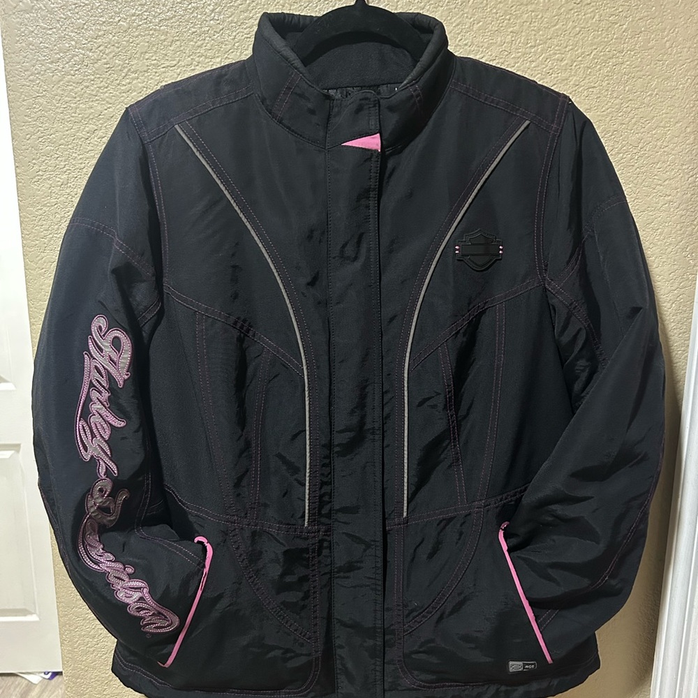 Harley-Davidson Women's Black Jacket with Pink Details